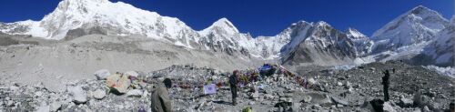 Panorama na starém BC Everest