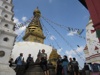 Před chrámem Swayambhunath